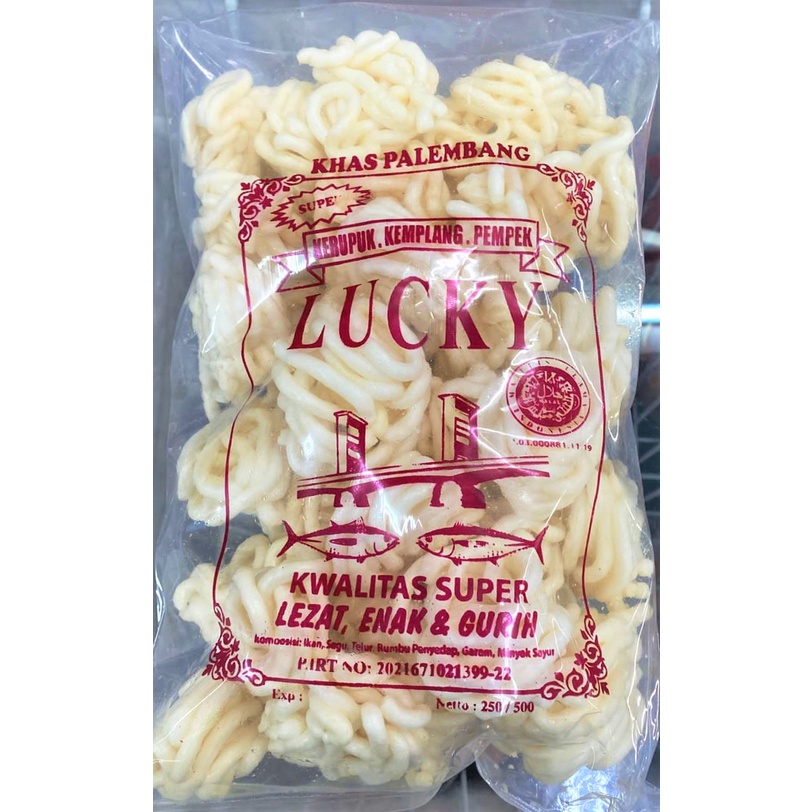 Lucky Kerupuk Ikan Khas Palembang (Sanggul Besar) 250gr