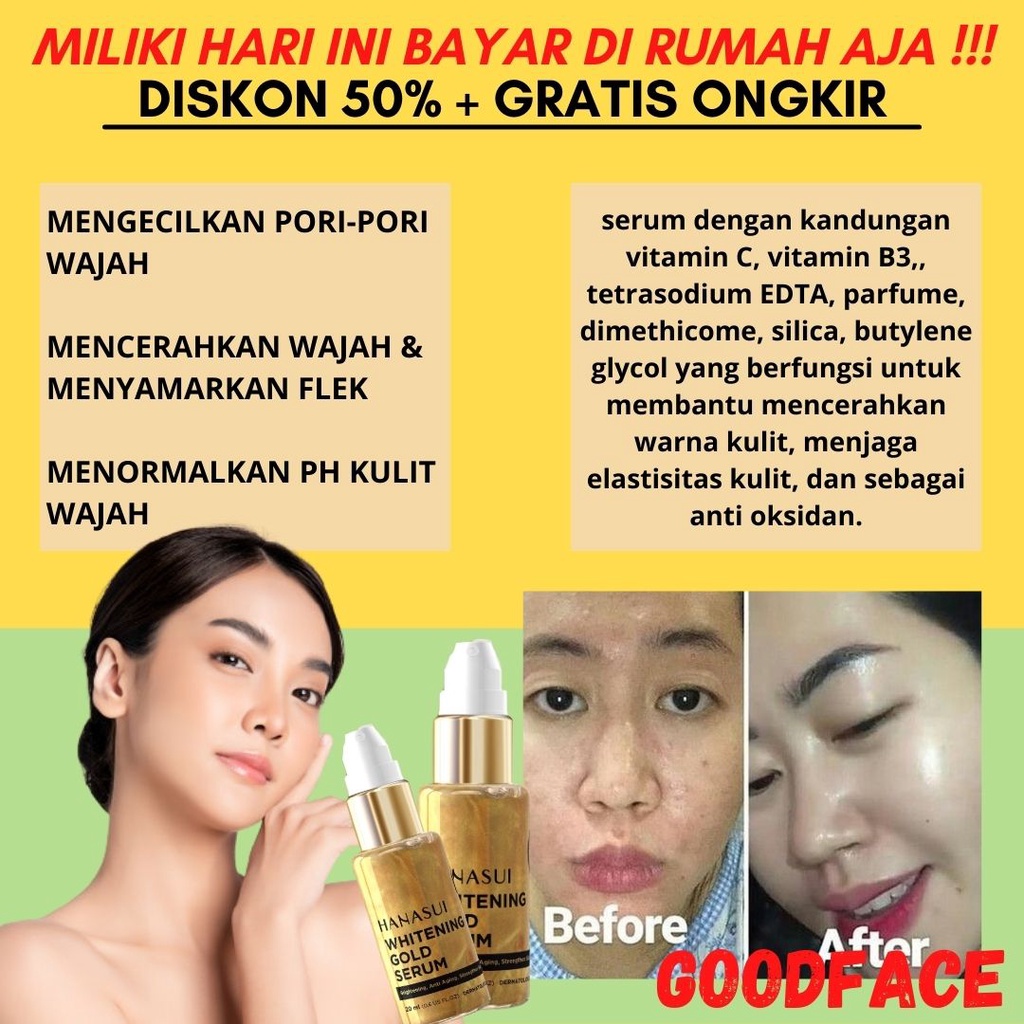 HANASUI SERUM GOLD WHITENING JAYA MANDIRI ORIGINAL BPOM 100%