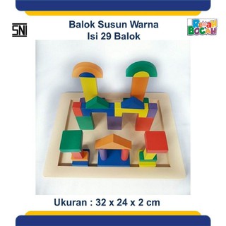 Mainan Edukasi Kado Anak Usia 3 4 5 6 Tahun Permainan Puzzle Kayu Balok