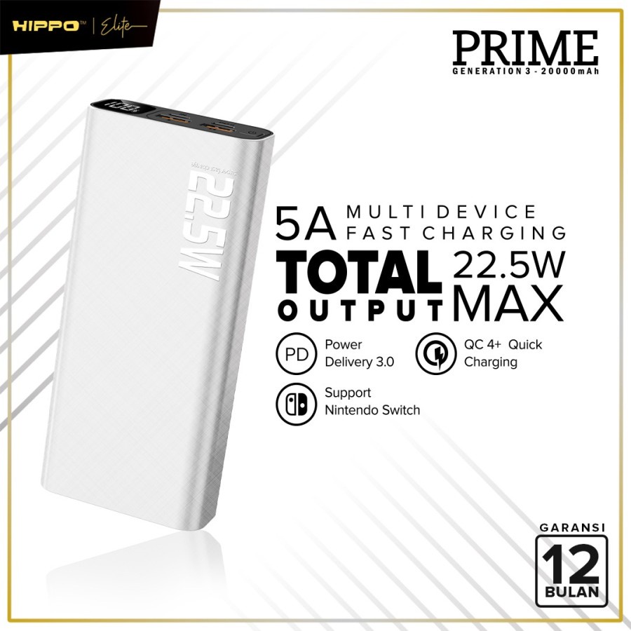 Hippo Elite Prime Gen 3 Powerbank 20000 mAh