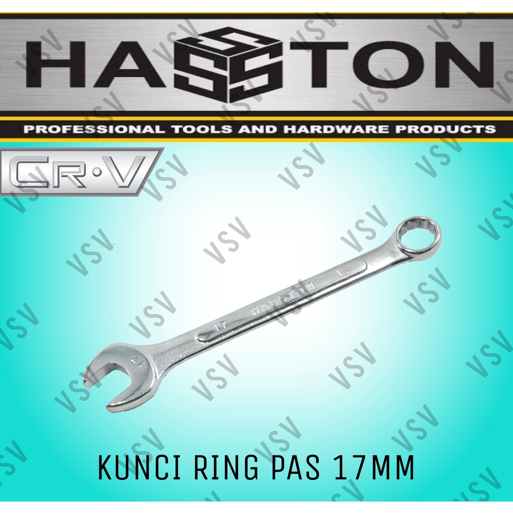 HASSTON Kunci Ring Pas 17mm Combination Wrench 17mm Ringpas 17mm Spanner