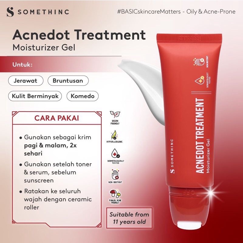 Somethinc ACNEDOT Treatment Series | Acnedot Toner | Acnedot Low pH Cleanser | Acnedot Spot Gel | Acnedot Moisture Gel