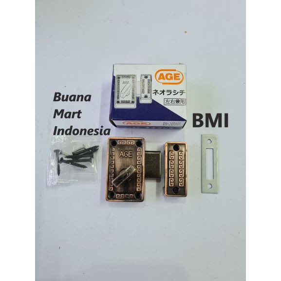 Grendel Slot Pintu Antik | Grendel Kunci Putar | Pengunci Kamar Mandi