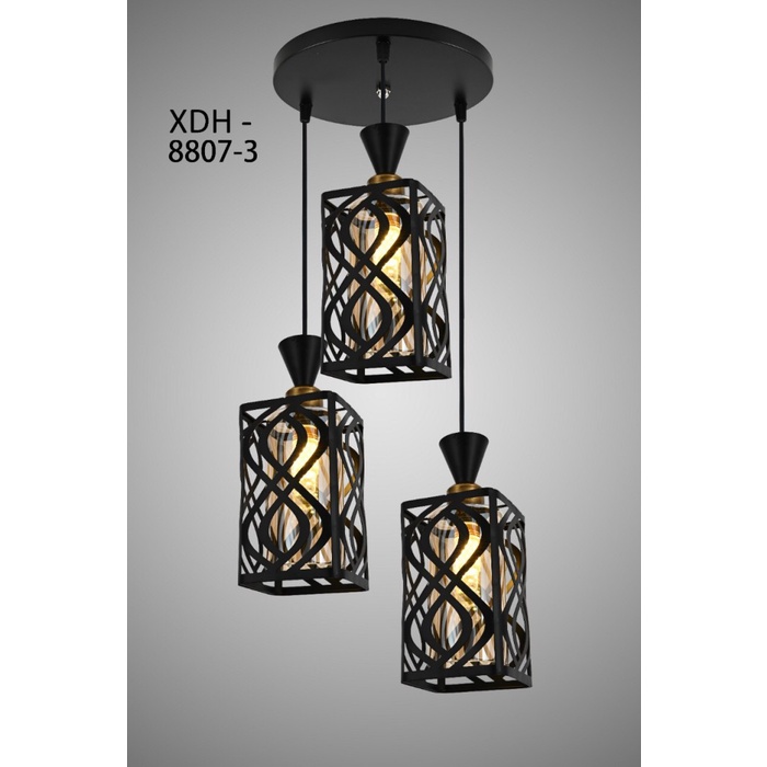 LAMPU GANTUNG HIAS MINIMALIS MEJA MAKAN 3 LAMPU