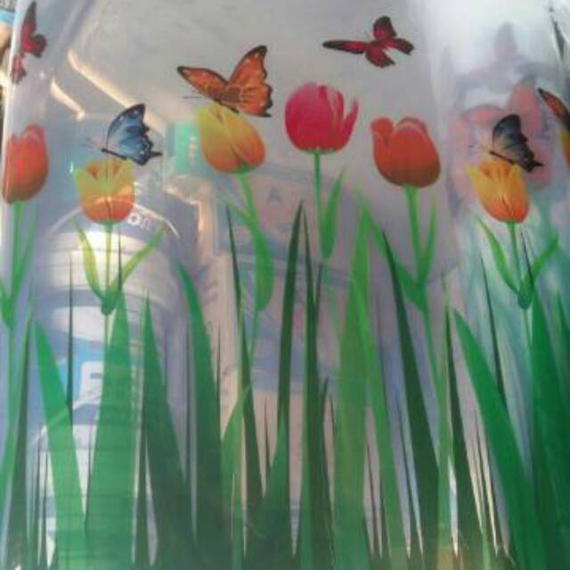 Fiber Penutup Pagar / Fiber Pagar motif Tulip