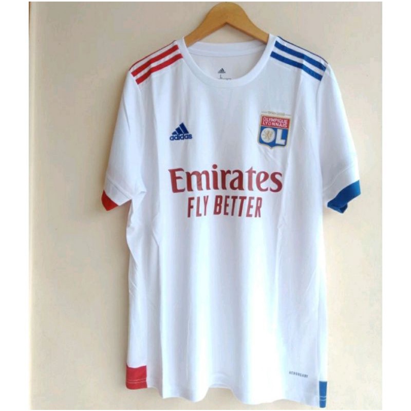 JERSEY OLYMPIQUE LYON HOME 2020/2021 Baju Kaos Bola Futsal Obral GRADE ORI
