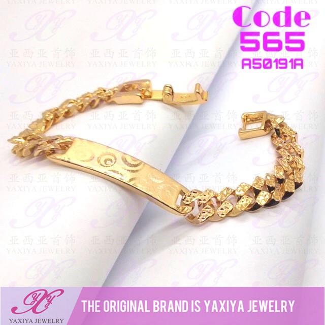 

Gelang plat rantai anak Permata Perhiasan imitasi Gold 18k Yaxiya 565