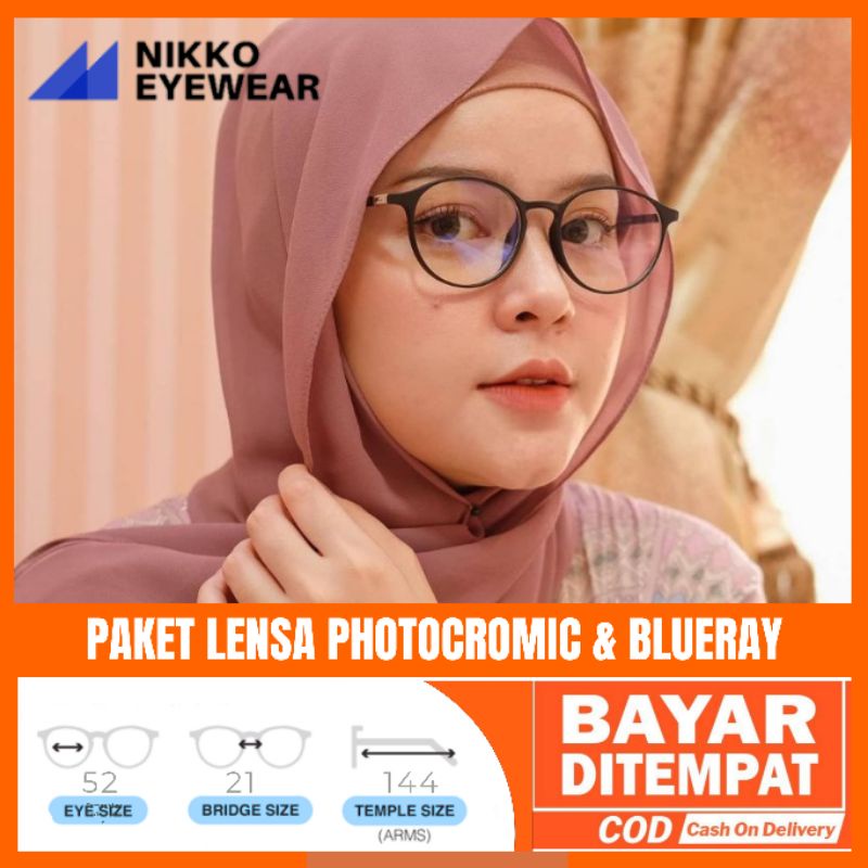 Frame Kacamata 2223,Gratis Lensa Photocromic,Gratis Lensa Blueray