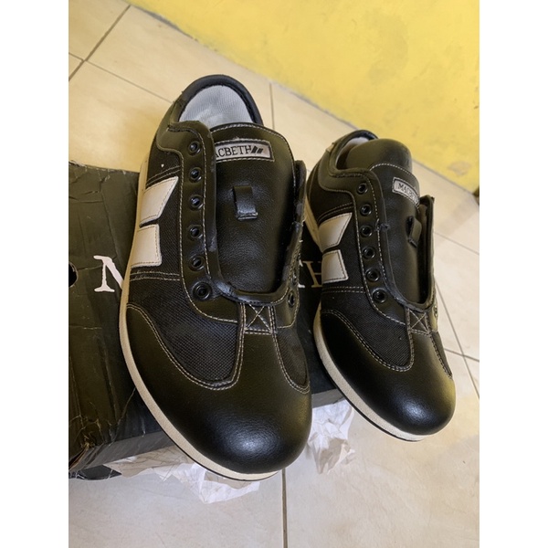 macbeth brighton black cement leather