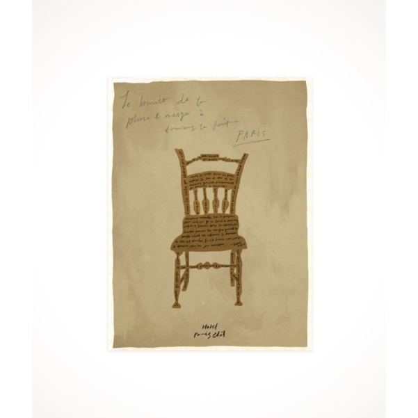 

Hotel paris chill /Calming Midnight Chair Postcard/ KOREA