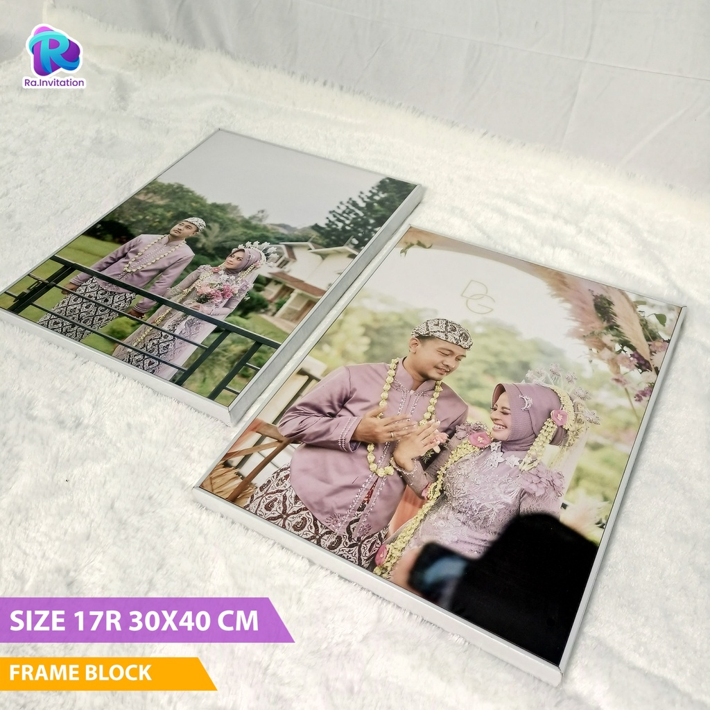 CETAK FOTO BINGKAI 12R 30X45 CM (LEBIH BESAR)  LAMINASI FRAME FOTO BLOCK - FOTO BLOCK
