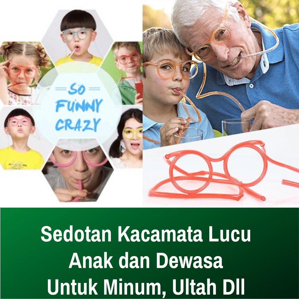 【Ready Stock】Kacamata Minum Sedotan Anak Jenggot Kacamata Sedotan Gila Lucu Plastik Seni Sedotan Fashion Murah Kado Hadiah Ulang Tahun COD