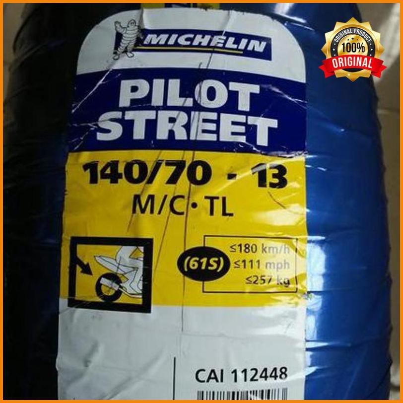 Ih• Ban Michelin Pilot Street 140/70-13 Rear/Belakang Nmax ”