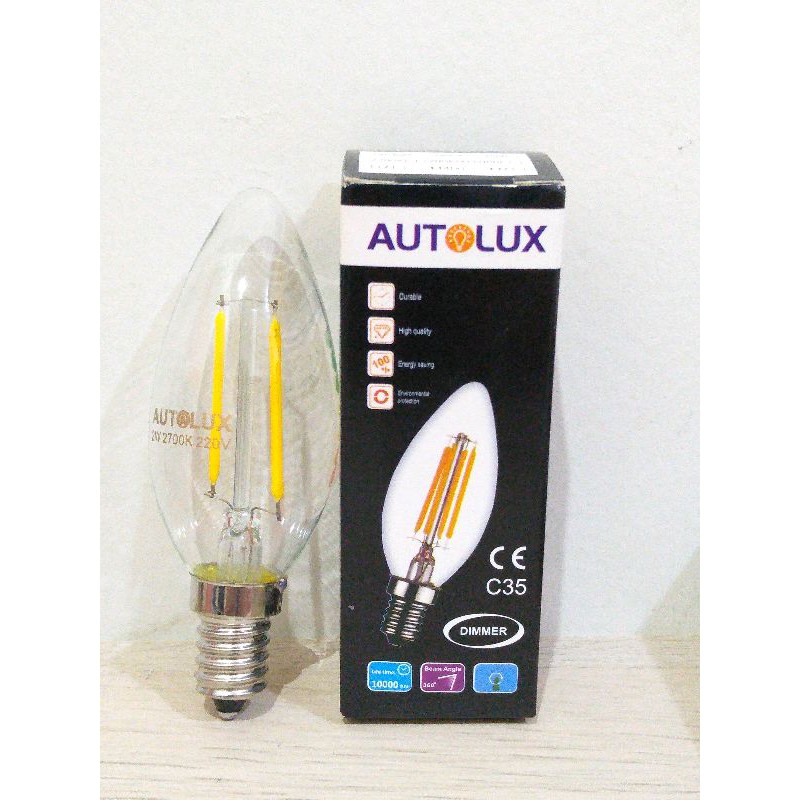 Lampu LED Candle Dimmable Filament E14   2watt  LED Ulir Kecil