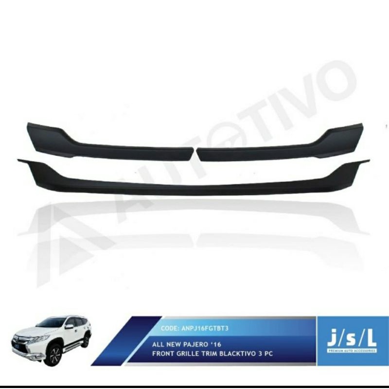 front grill depan all new Pajero hitam 3pcs jsl