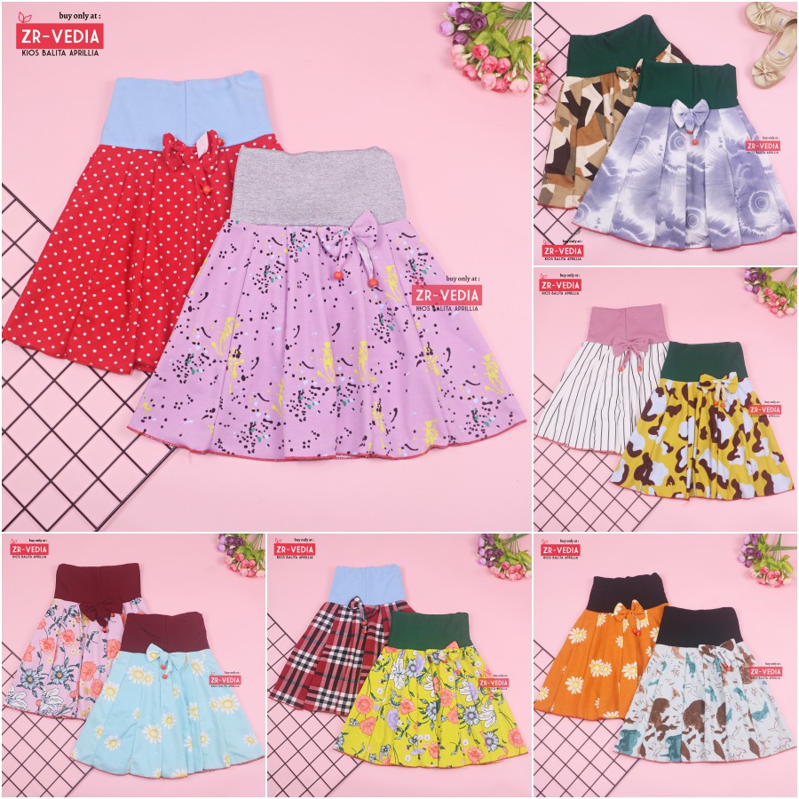 MOTIF Rok Pita Bianca uk 2-10 Tahun / Rok Motif Anak Perempuan Cewek Murah Skirt Bawahan Pendek Adem