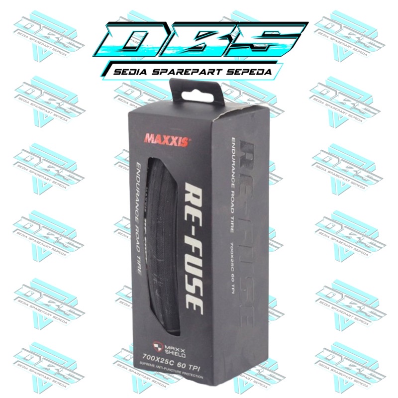BAN MAXXIS RE FUSE 700x 25c BLACK KEVLAR TIRE 700C 25C REFUSE ROADBIKE