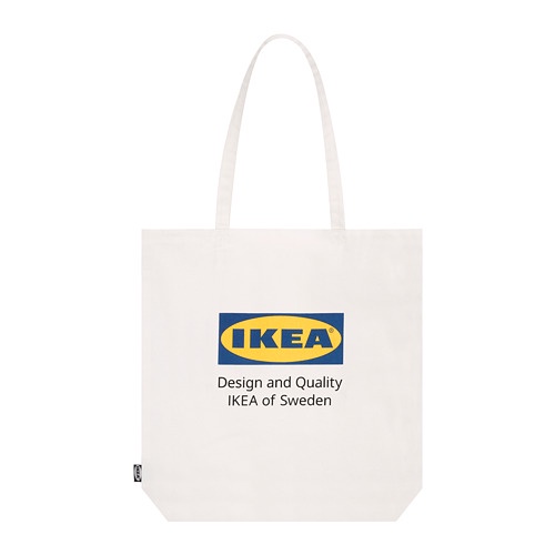 EFTERTRADA Tas Grocery tas belanja supermarket shopping bag Tote Bag simple, putih