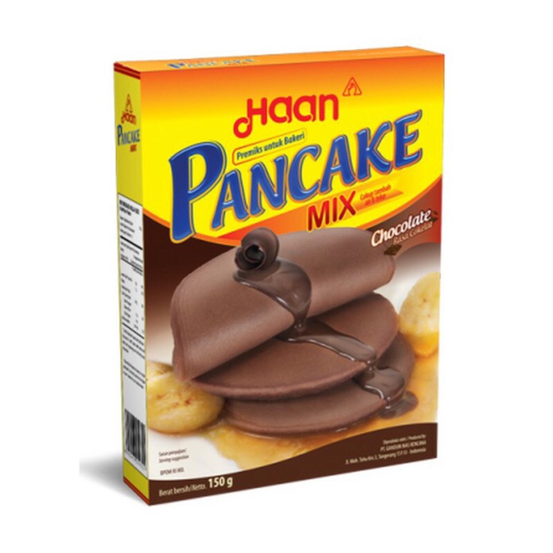 Haan Pancake Mix Chocolate Tepung Premix Pancake Coklat 150 gr