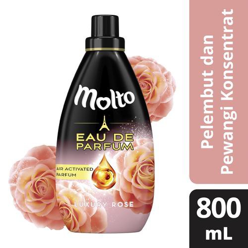 Molto Pelembut Dan Pewangi Pakaian Eau De Parfum Luxury Pink Rose Botol 800Ml