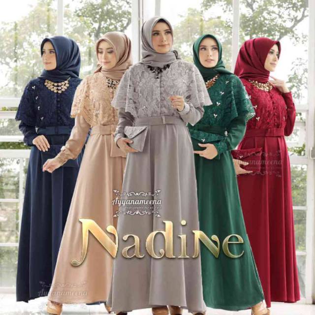 Nadine Long Dress / Long Dress Wanita / Gaun Pesta Long Dress Muslim / Dress Pesta / Dress Pesta Wan