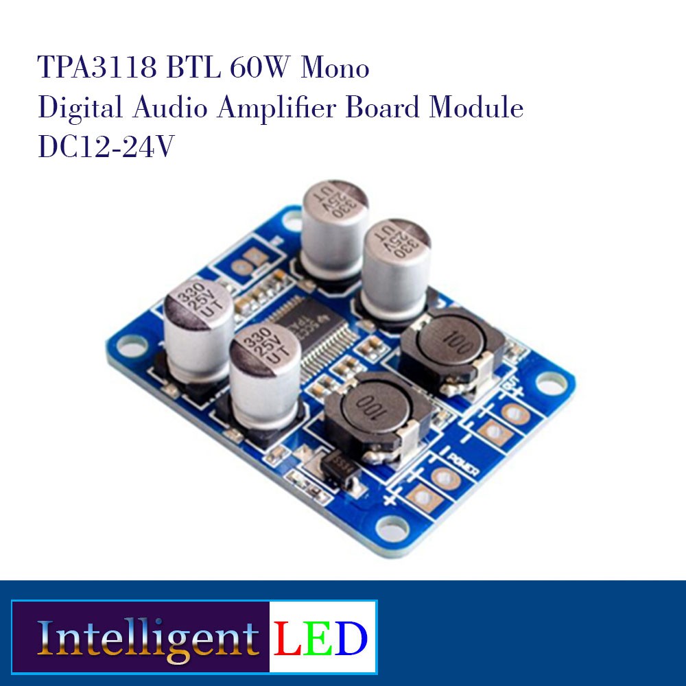 TPA3118 BTL 60W Mono Digital Audio Amplifier Board Module DC12-24V