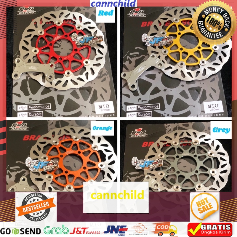 PIRINGAN CAKRAM DISC DISK DEPAN PRO1 FLOATING ROTOR BILET 70,71 YAMAHA MIO 260MM NOT MOTO1,PSM,KTC. 