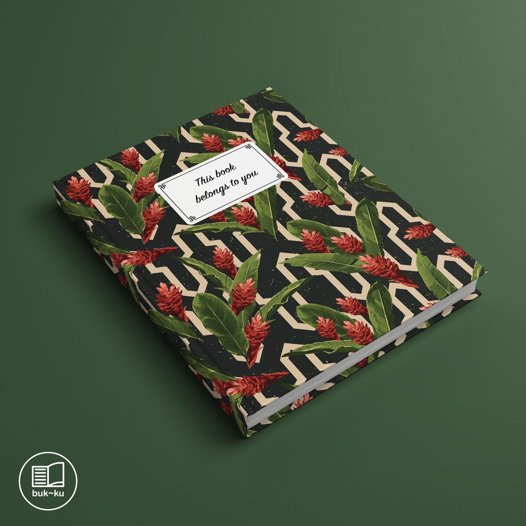 

buku custom motif bunga daun elegan catatan kuliah notes kuliah sekolah