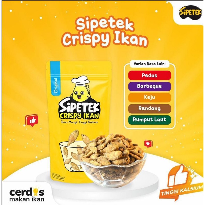 

sipetek ikan crispy / lauk praktis, lauk makan camilan sehat bergizi no MSG