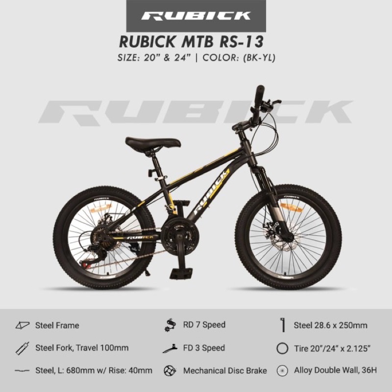 SEPEDA GUNUNG MTB RUBICK RS 13 20 INCH by UNITED GROUP