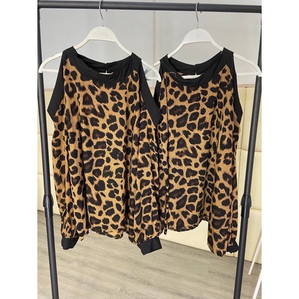 atasan leopard fashion bahan rayon ( K4800 )