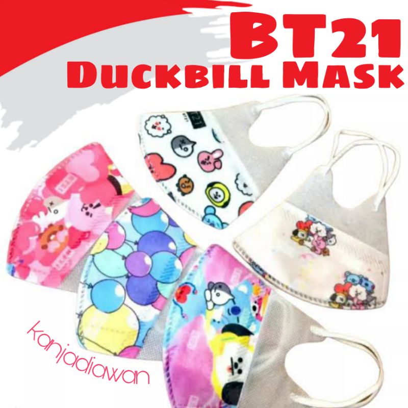 Masker Duckbill Anak BTS BT21 Mask
