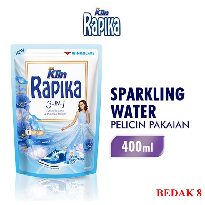 Rapika Pelicin, Pewangi, Pelembut Pakaian Refill 400 ml