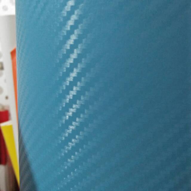 Stiker sticker kaca stiker mobil carbon 3d biru muda