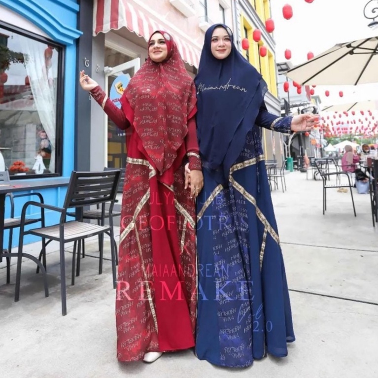 [MAIA ANDREAN] GAMIS SYARI / DRESS SET PRINTING TERBARU " THE REMAKS VOL 2" By Maia Andrean