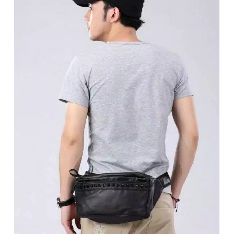 Waist Bag Kulit Pria / Crossbody Bag Pria / Chest Shoulder Bag Kulit Pria G015