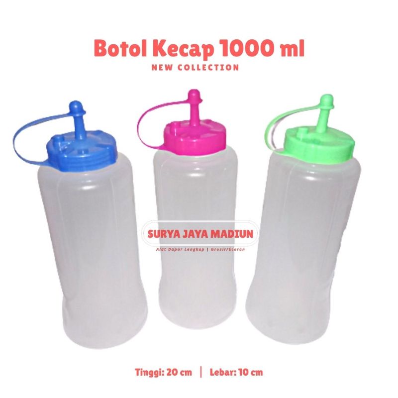 Botol Kecap 1000 ml / Botol Saos Plastik