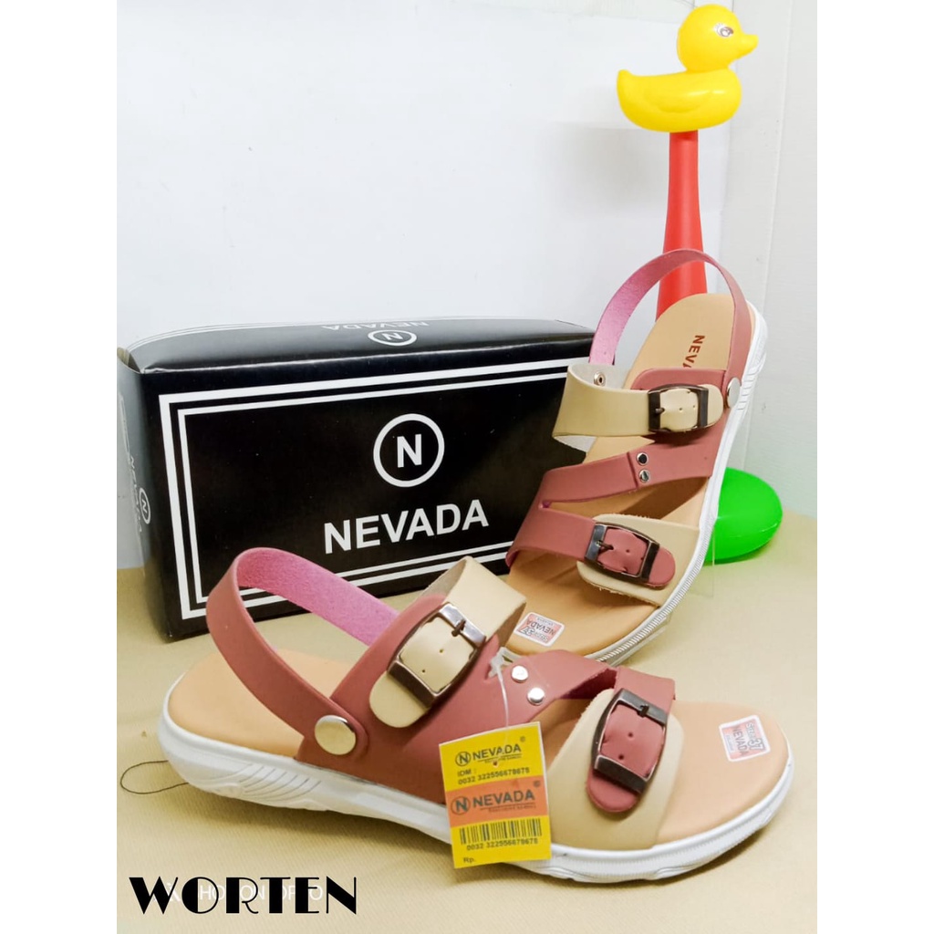 SANDAL NEVADA WANITA LED GESPER TERBARU KODE SL N13