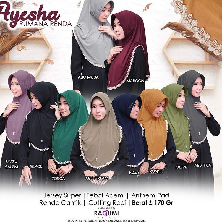 HIJAB INSTANT AYESHA ORI AHFILL / FARRAH ARJUNA HIJAB