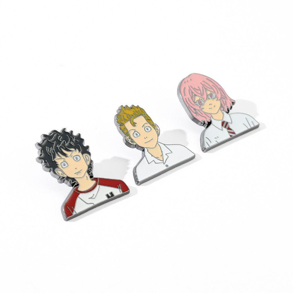 Lanfy Tokyo Revengers Bros Perhiasan Kartun Cartoon Lencana Pin Hanagaki Takemichi Bros Pin Aksesoris Koleksi Souvenir Bros Anime