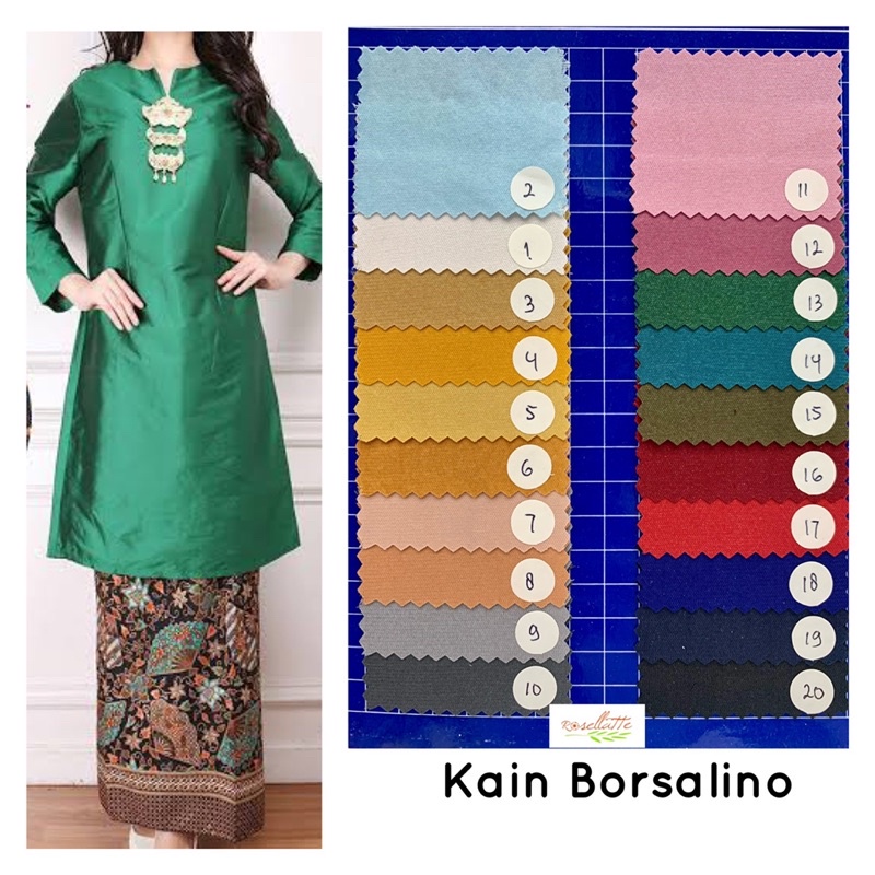 Kain Bahan Borsalino Baju Kurung Pria Wanita