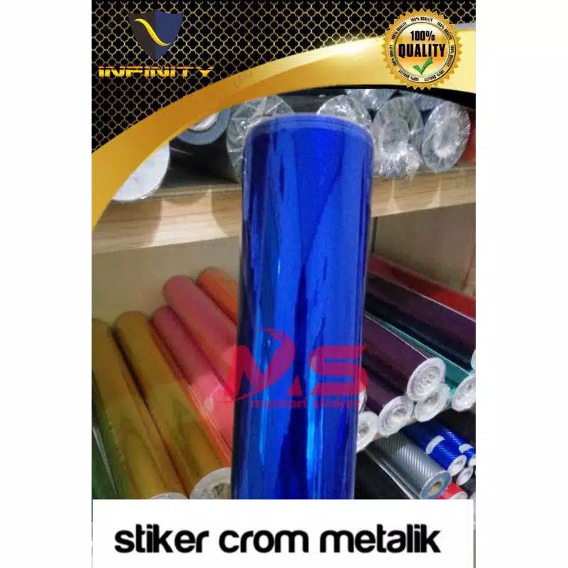 STIKER SKOTLET BIRU METALIK CHROME/BIRU CROM/SKOTLET KROM/SECHOTLATE/SCOTHLITE