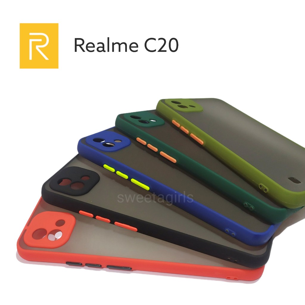 Casing Dove Fuze Matte Realme C20 - Casing Pelindung Bumper Kamera - Matte