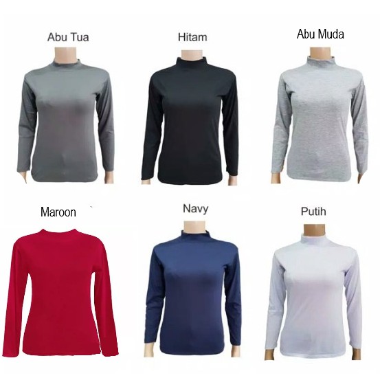 FLASH SALE !!!! Manset Lengan Panjang ILLORI (Feyza) Kerah Turtleneck Daleman Polos | Atasan Lengan Manset Dalaman