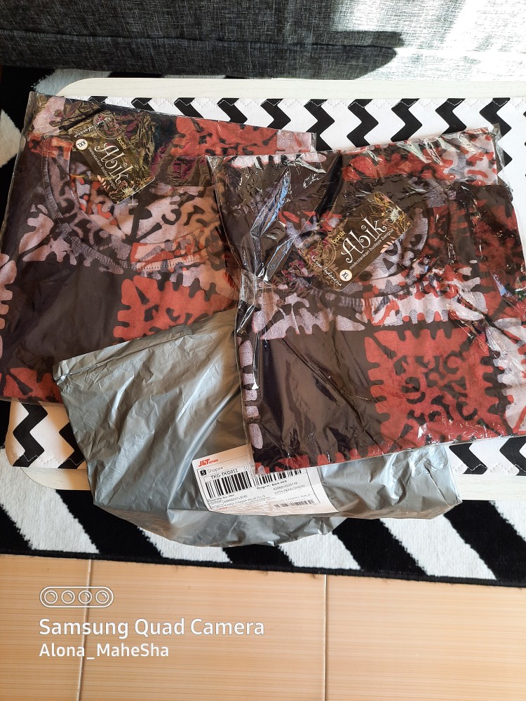 T-shirt Couple Motif Batik Cap Katun Oversize Xxxl Jumbo Terlaris