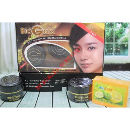 HOT SALE !!! PAKET BIOGOLD BPOM ORIGINAL / BIO GOLD WHITENING CREAM 3IN1 (3  IN 1)