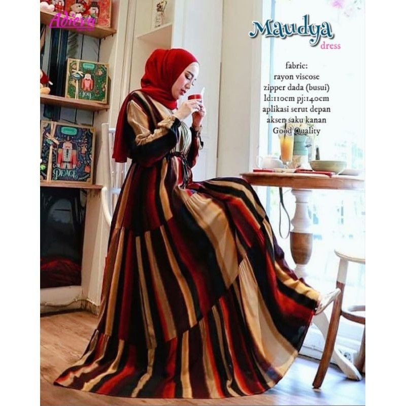 Baju Gamis wanita katun rayon viscose Homedress homedres rayon viscose motif terbaru jumbo LD 120cm-1
