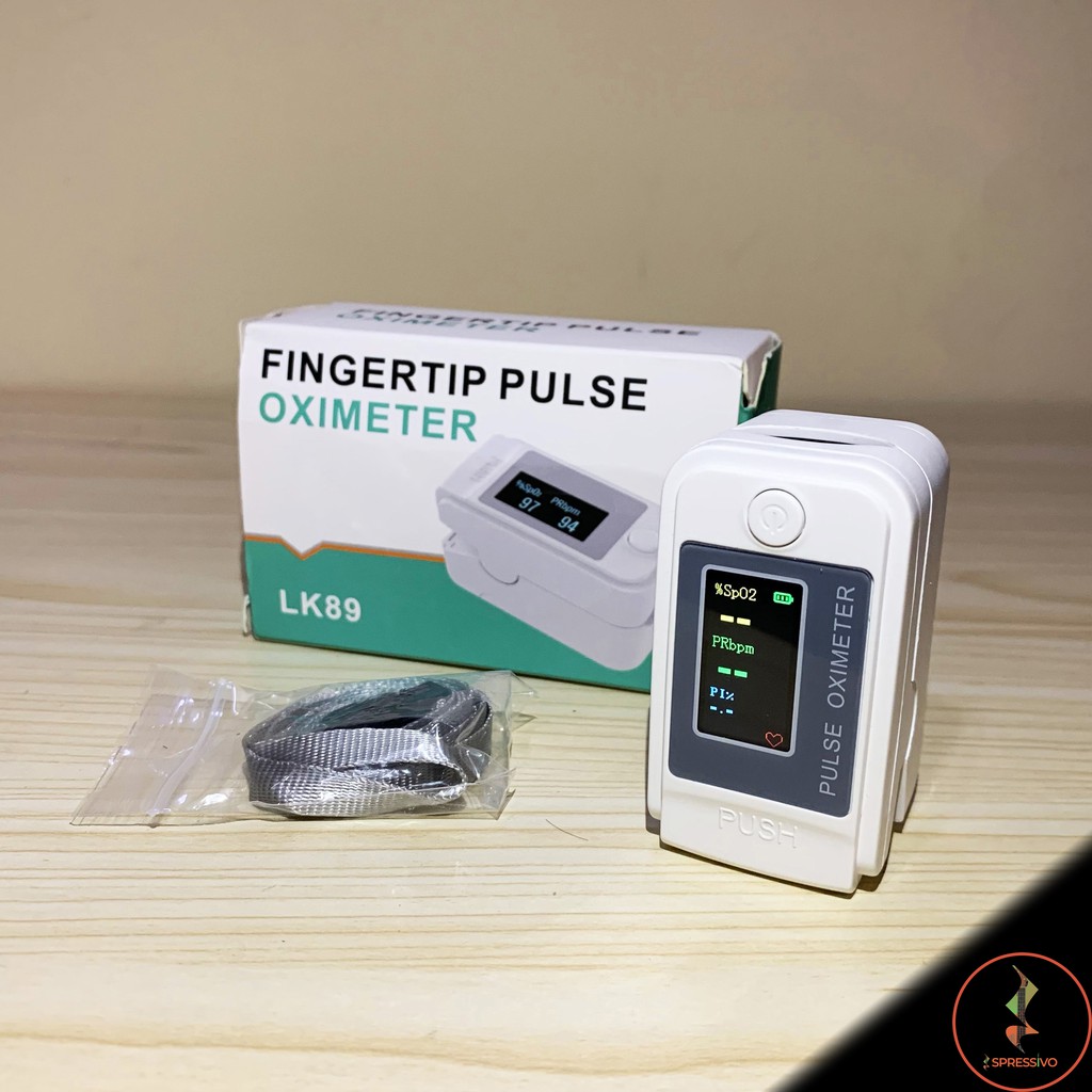 Pulse Oximeter LK89 Pengukur Sp02, PRbpm Detak Jantung, Indeks Perfusi