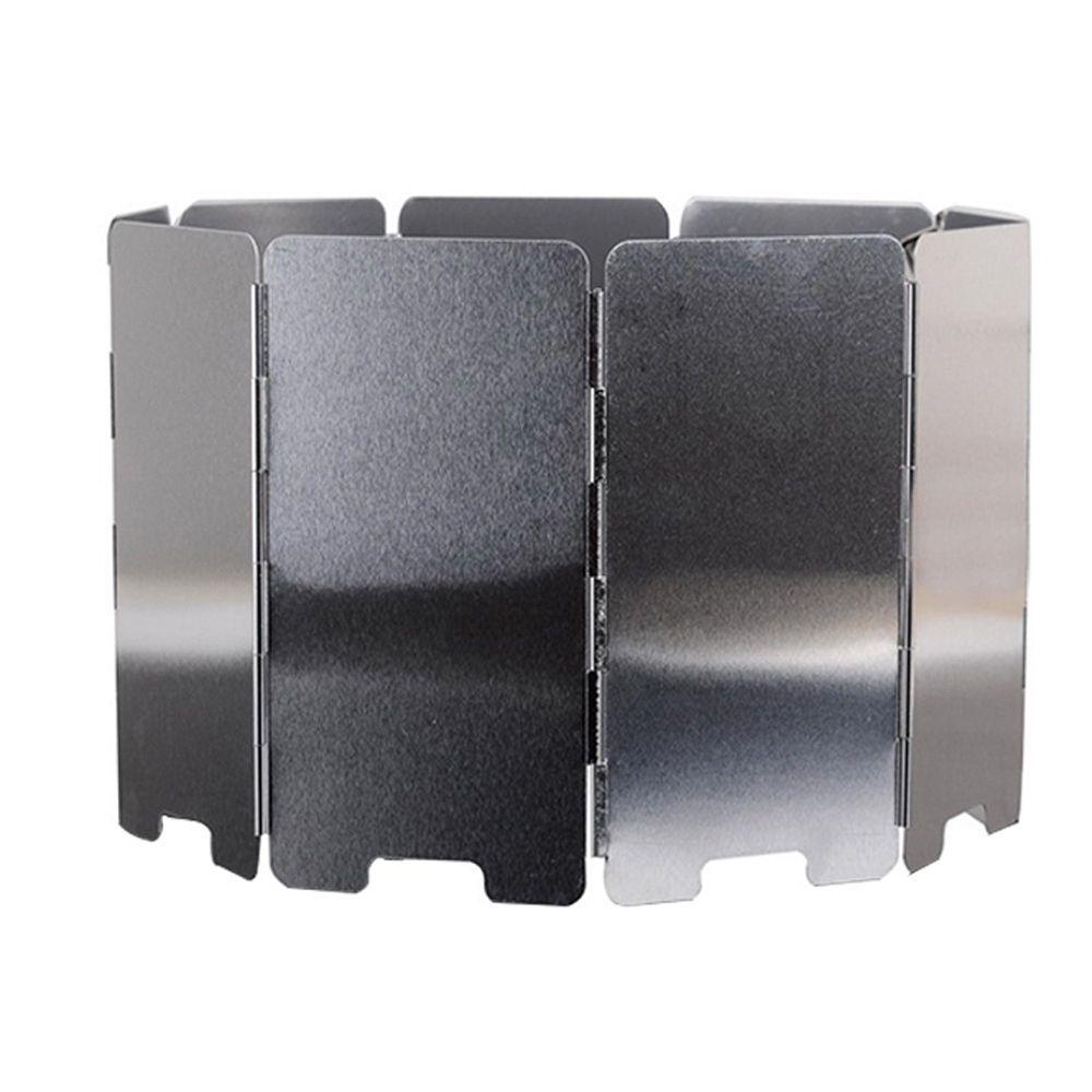 Lanfy 9plat Kompor Kaca Depan Camping Masak Kompor Gas Wind Shield Screens High Quality BBQ Cookout Stove Wind Shield Screen Kuat Tahan Lama Perlengkapan Outdoor