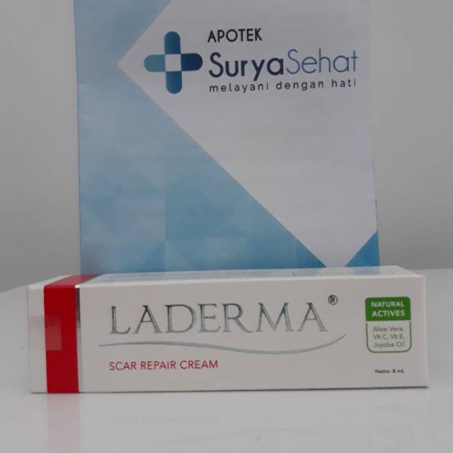 LADERMA Scar Repair Cream 8ml - Pudarkan Bekas Luka Semudah ini - Apotek Surya Sehat